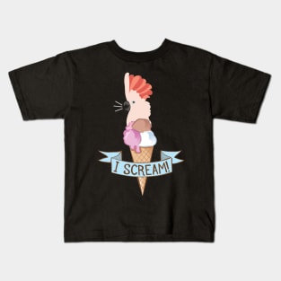 Moluccan Cockatoo Ice Cream Parrot Kids T-Shirt